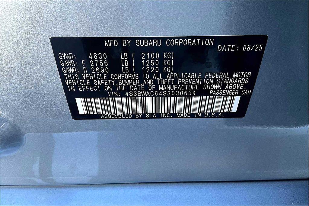 new 2025 Subaru Legacy car, priced at $28,205