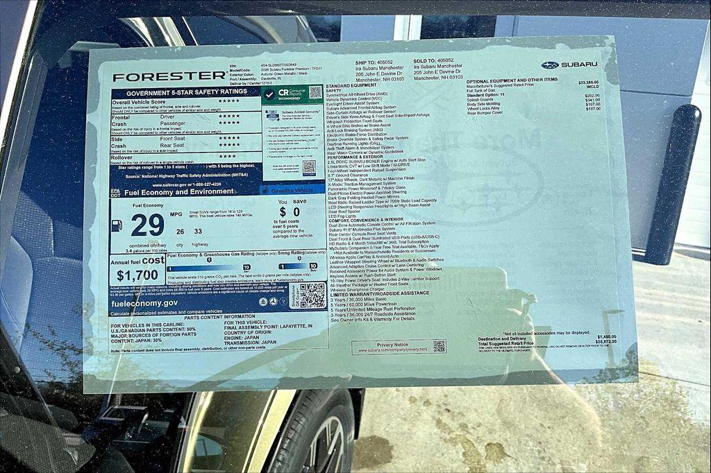 new 2026 Subaru Forester car, priced at $35,672