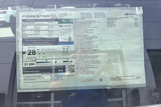 new 2025 Subaru Forester car, priced at $40,647