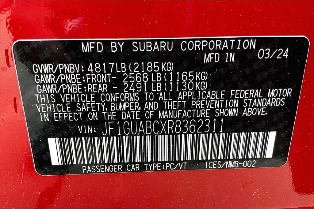new 2024 Subaru Impreza car, priced at $23,286