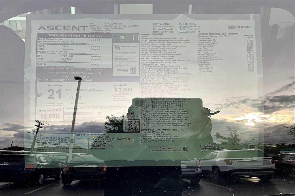 new 2025 Subaru Ascent car, priced at $50,719