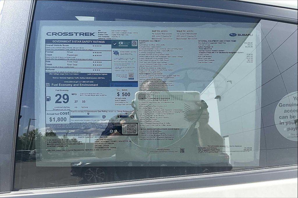 new 2025 Subaru Crosstrek car, priced at $33,001