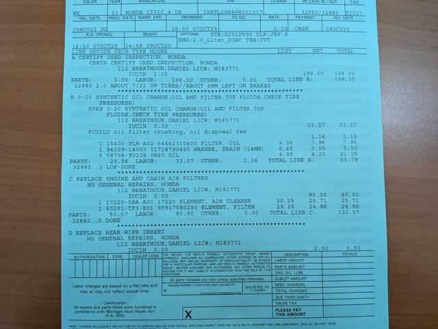used 2023 Honda Civic car, priced at $23,852
