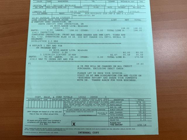 used 2023 Cadillac Escalade car, priced at $76,937