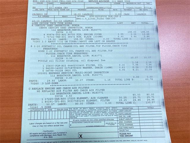 used 2022 Honda CR-V car, priced at $26,355