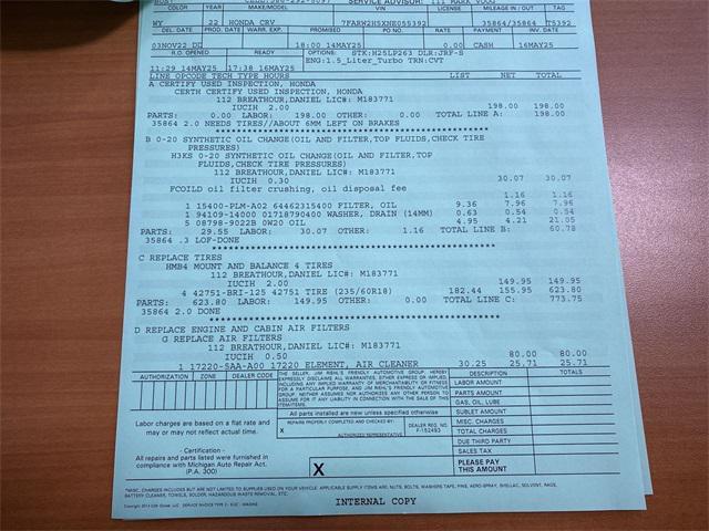 used 2022 Honda CR-V car, priced at $27,164