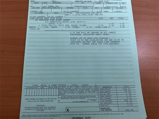 used 2023 Honda CR-V car, priced at $28,420