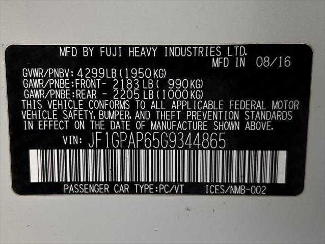 used 2016 Subaru Impreza car, priced at $5,999