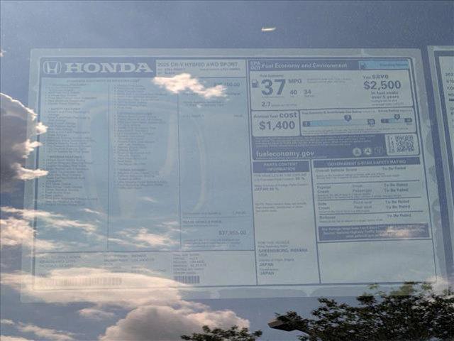 new 2025 Honda CR-V Hybrid car, priced at $37,955