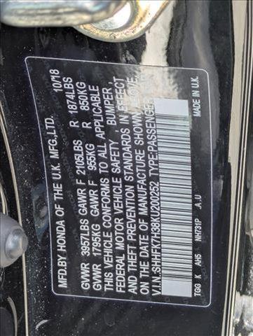 used 2019 Honda Civic car, priced at $18,000