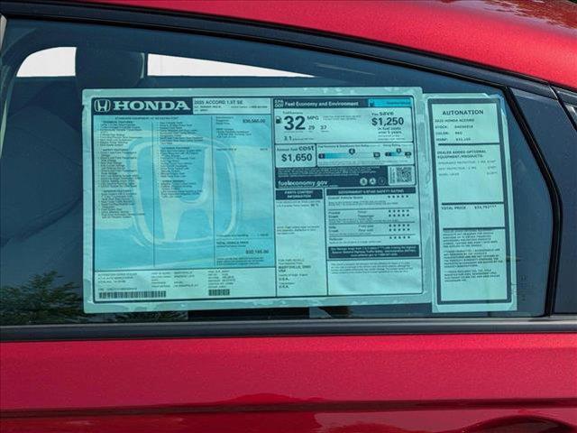 new 2025 Honda Accord car, priced at $32,165