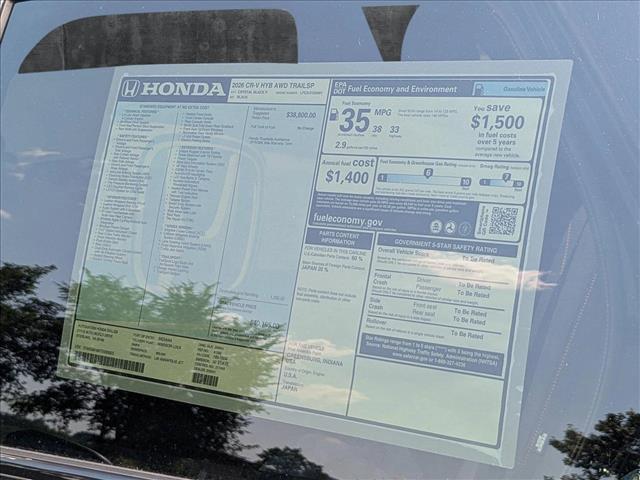 new 2026 Honda CR-V Hybrid car, priced at $40,195