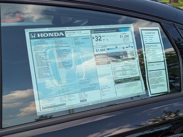 new 2025 Honda Accord car, priced at $31,710