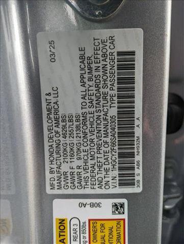 new 2025 Honda Accord Hybrid car, priced at $36,090