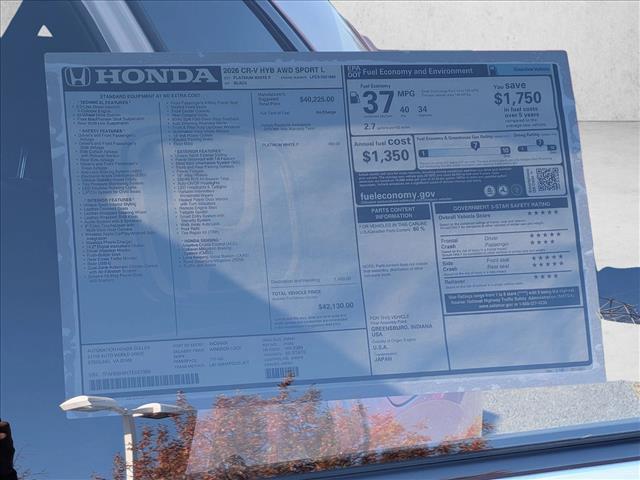 new 2026 Honda CR-V Hybrid car, priced at $42,130