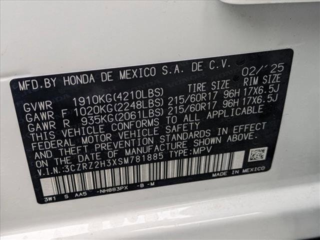 new 2025 Honda HR-V car, priced at $28,750