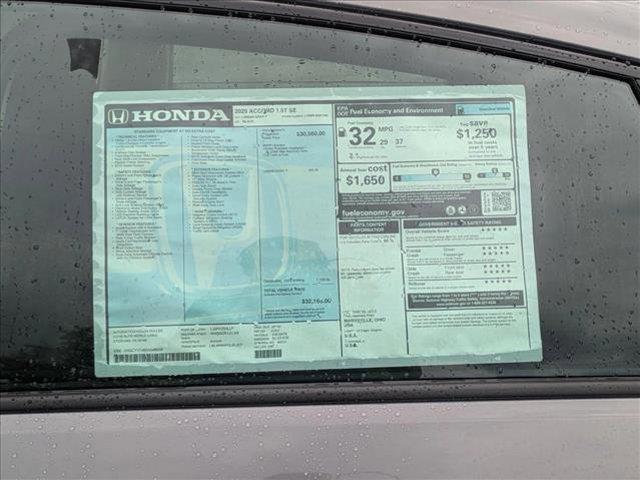 new 2025 Honda Accord car, priced at $32,165