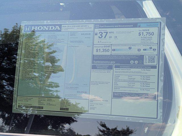 new 2026 Honda CR-V Hybrid car, priced at $42,075