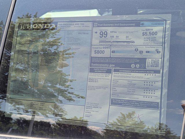 new 2025 Honda Prologue car, priced at $55,605