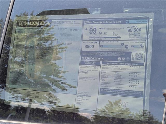 new 2025 Honda Prologue car, priced at $55,605