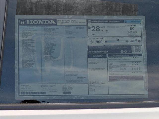 new 2025 Honda HR-V car, priced at $29,305