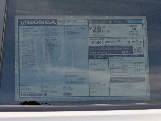 new 2025 Honda HR-V car, priced at $29,305