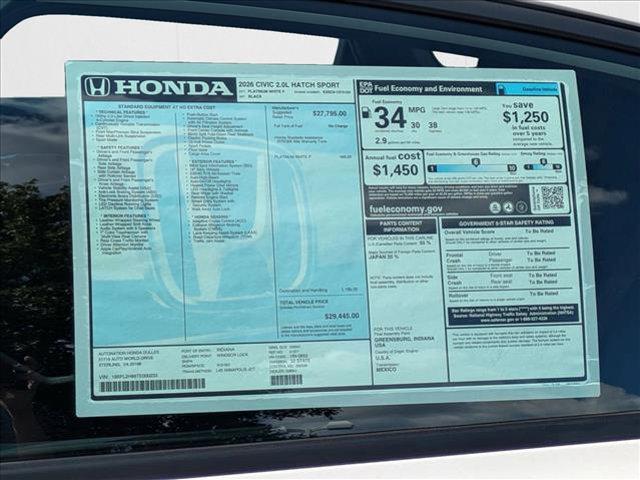 new 2026 Honda Civic car, priced at $29,445