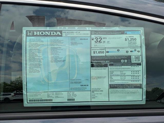 new 2025 Honda Accord car, priced at $28,257