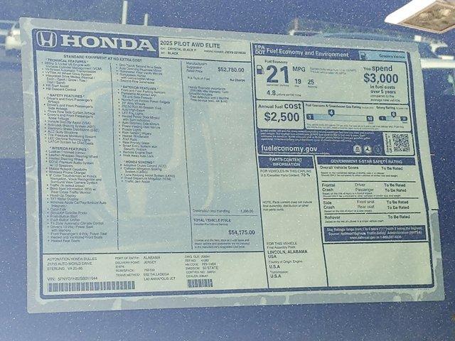 new 2025 Honda Pilot car, priced at $53,675