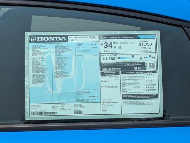 new 2025 Honda Civic car, priced at $29,000