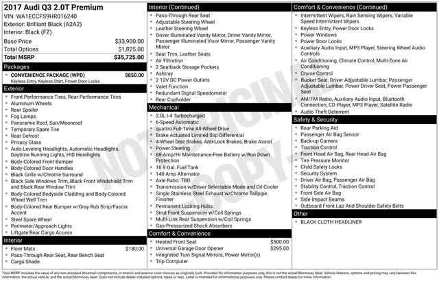 used 2017 Audi Q3 car, priced at $13,571