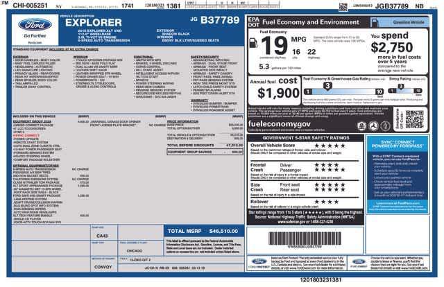 used 2018 Ford Explorer car, priced at $19,066