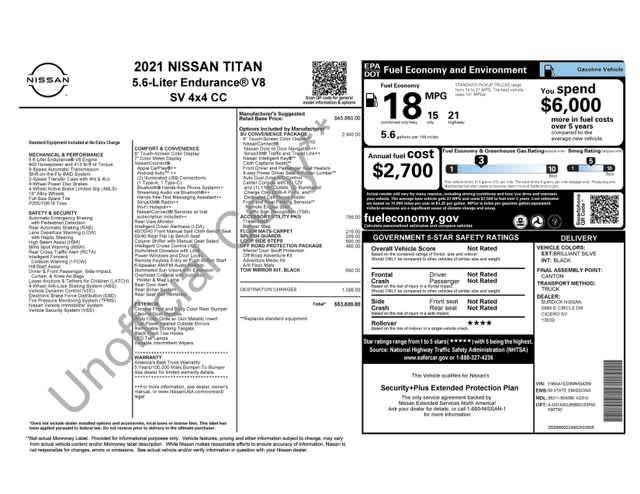 used 2021 Nissan Titan car, priced at $28,761