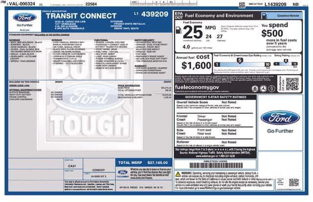 used 2020 Ford Transit Connect car, priced at $16,723