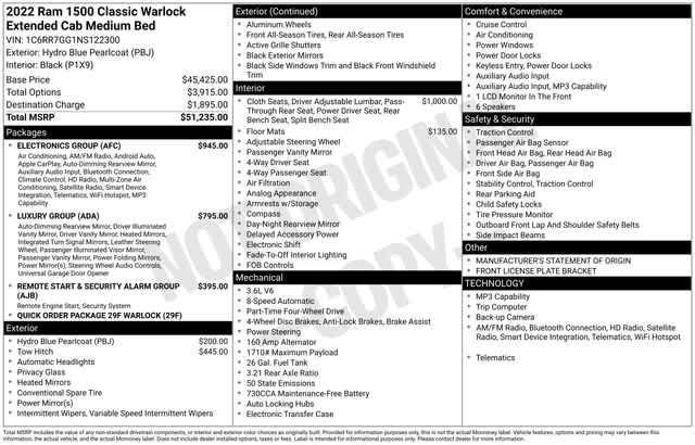 used 2022 Ram 1500 Classic car, priced at $25,016