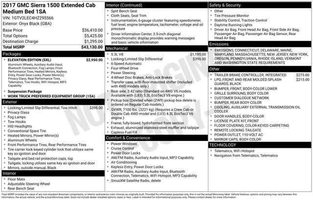 used 2017 GMC Sierra 1500 car, priced at $19,321