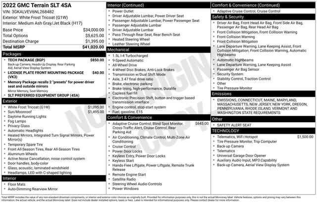 used 2022 GMC Terrain car, priced at $22,752