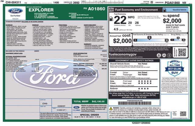 used 2023 Ford Explorer car, priced at $28,553