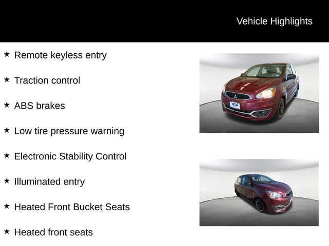 used 2019 Mitsubishi Mirage car, priced at $6,901