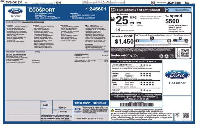 used 2018 Ford EcoSport car, priced at $11,018