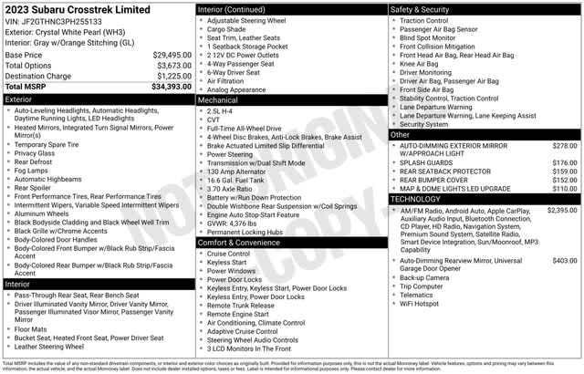 used 2023 Subaru Crosstrek car, priced at $23,365