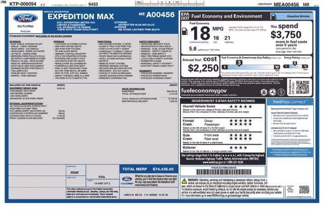 used 2021 Ford Expedition Max car, priced at $42,551