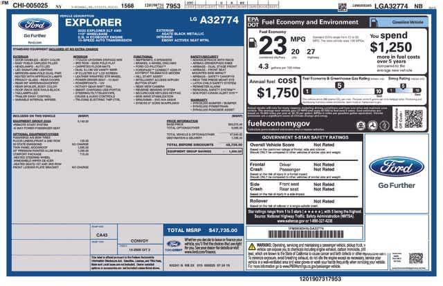 used 2020 Ford Explorer car, priced at $19,799