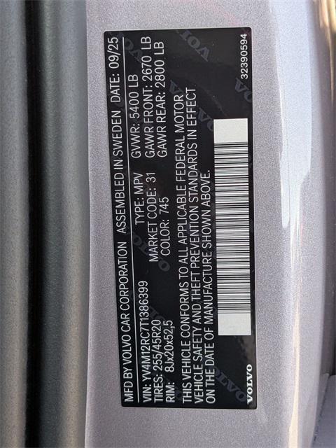 new 2026 Volvo XC60 car, priced at $54,145