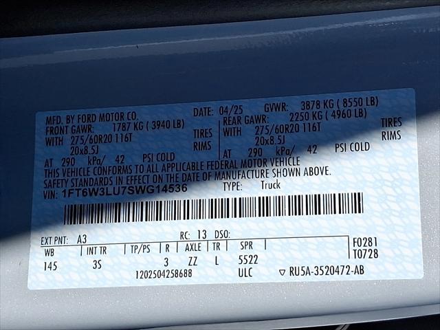 new 2025 Ford F-150 Lightning car, priced at $71,815