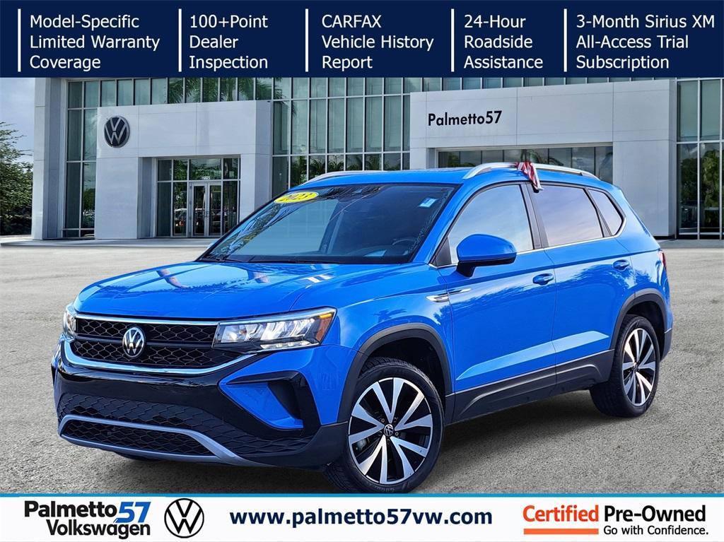 used 2023 Volkswagen Taos car, priced at $18,856