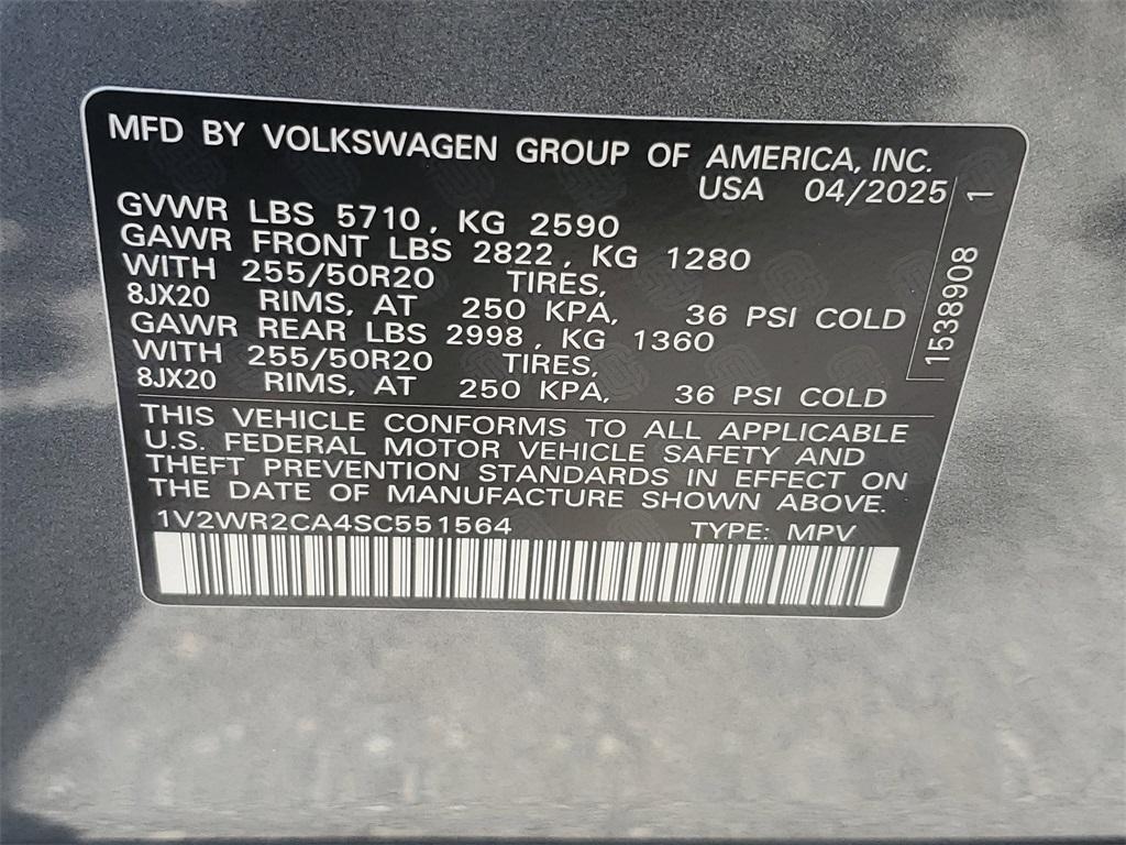 new 2025 Volkswagen Atlas car, priced at $39,954