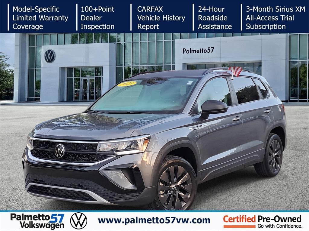 used 2023 Volkswagen Taos car, priced at $18,856