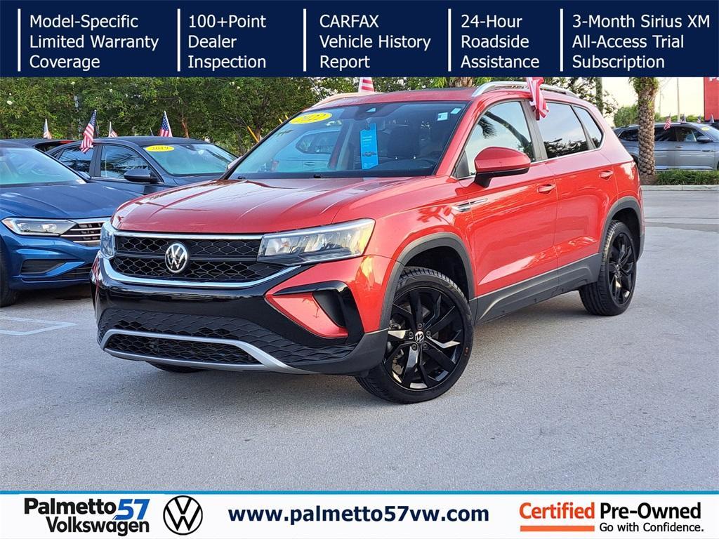 used 2022 Volkswagen Taos car, priced at $18,089