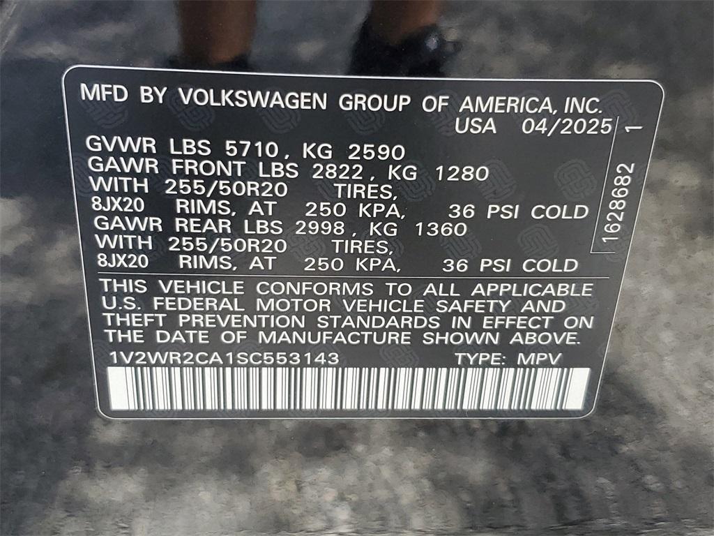 new 2025 Volkswagen Atlas car, priced at $40,466